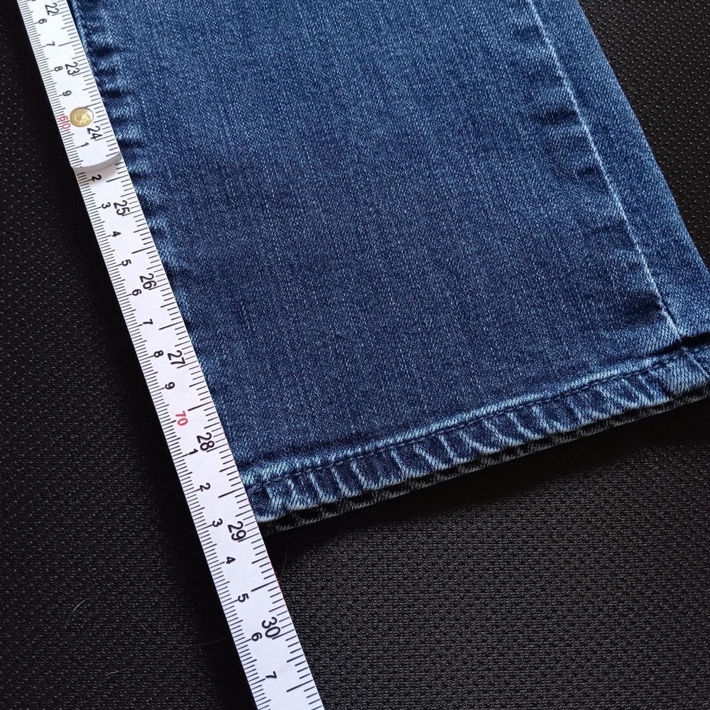 L.L.Bean Signature Jeans Men 30x29 Blue Cotton Denim Straight Slim Faded Stretch - Picture 10 of 11